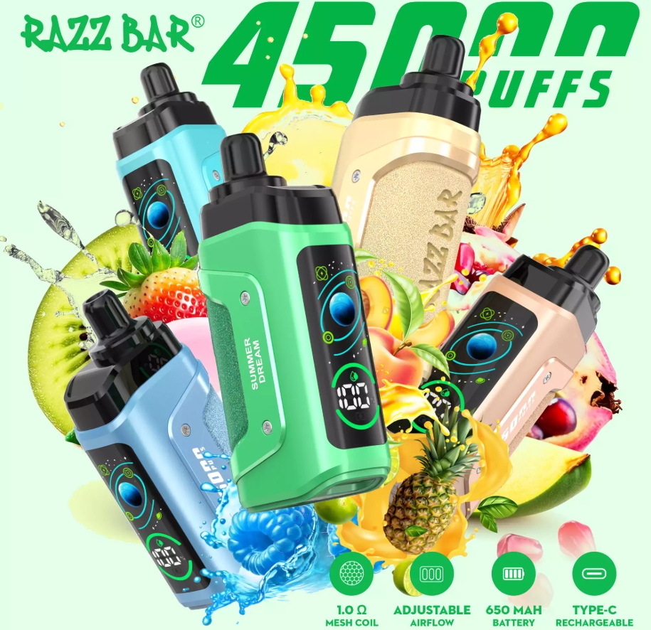 Razz Bar 45000 Puffs Vape &ndash; Amour 66 : l&rsquo;audace fruit&eacute;e qui s&eacute;duit la France en 2025